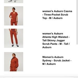 Figs auburn scrubs, size M